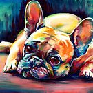Blue Frenchie by Myka Blacke