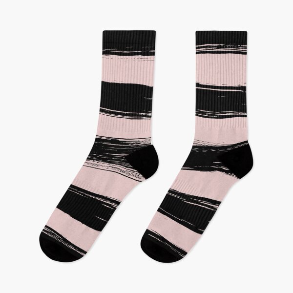 Item preview, Horizontal Brush Strokes - Black and Peach designed and sold by PeachyLitchi.