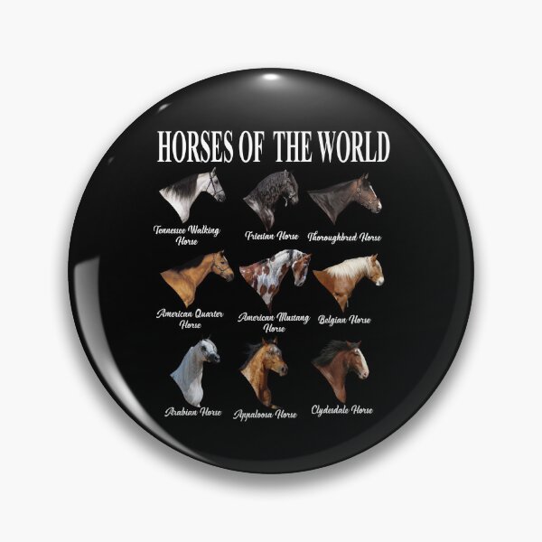 Artikelvorschau, Horses Of The World Horseback Equestrian Horse Lover Gear entworfen und verkauft von DynamicDesign.