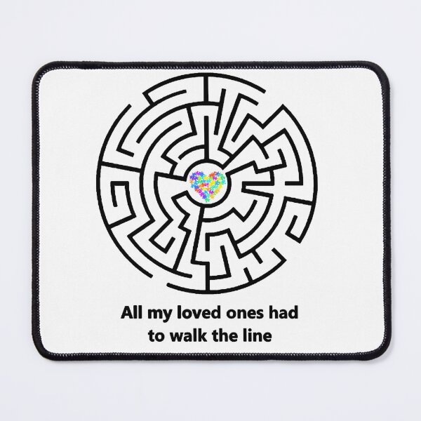 Item preview, Autism Puzzle Heart maze, walk the line designed and sold by Hypnotees.