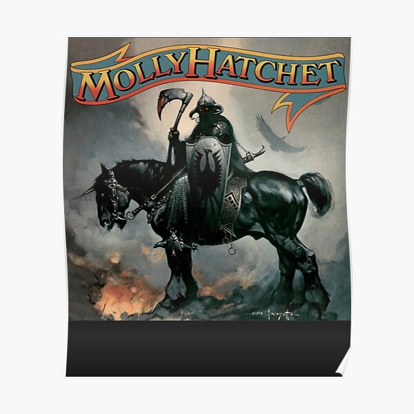 MOLLY HATCHET ALBUM COVER POSTER 24 X 24 Inches HORSE AND RIDER