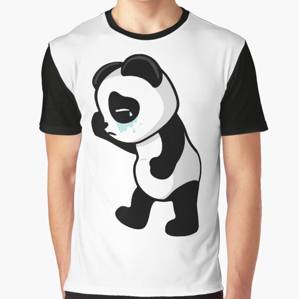 t-shirt com desenho de panda triste - TenStickers