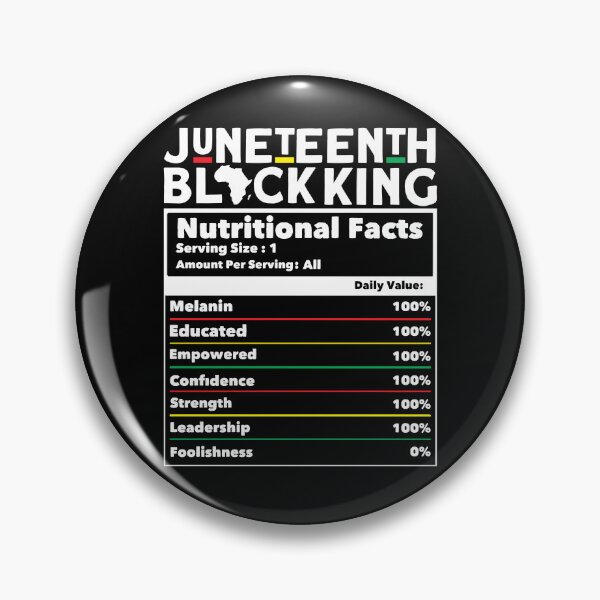 Artikelvorschau, Juneteenth Black King Nutritional Facts Men's Juneteenth Gear entworfen und verkauft von DynamicDesign.