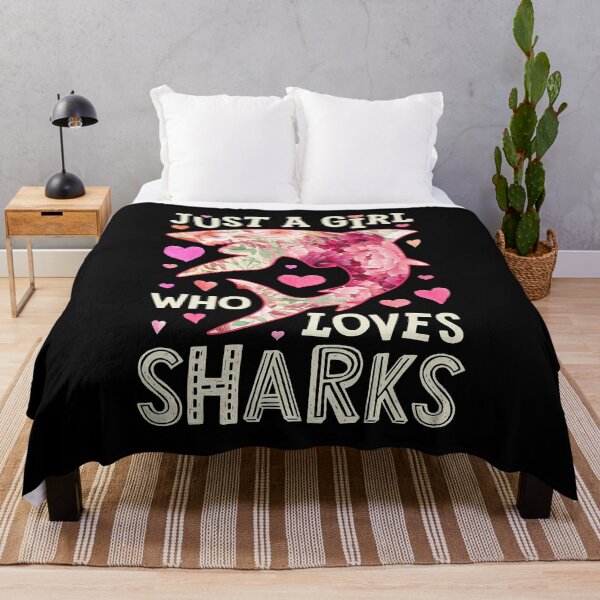 Item preview, Just A Girl Who Loves Sharks Sea Animal Flower Floral designed and sold by PerkinsAarav.