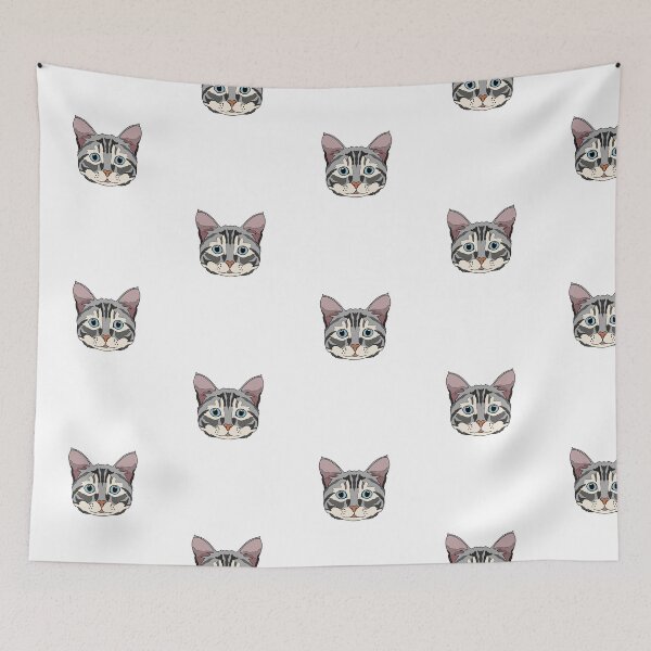 Item preview, Copy of Gray Tabby Cat Sticker (Blue Eyes) designed and sold by arisaidesigns.