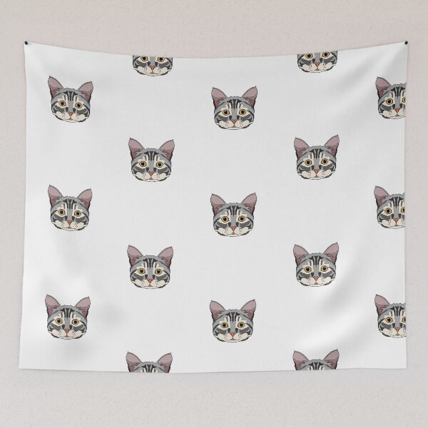 Item preview, Gray Tabby Cat Sticker (Amber Eyes) designed and sold by arisaidesigns.