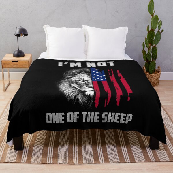 Item preview, Im Not One Of The Sheep Patriotic Lions American Flag designed and sold by davetmccall.
