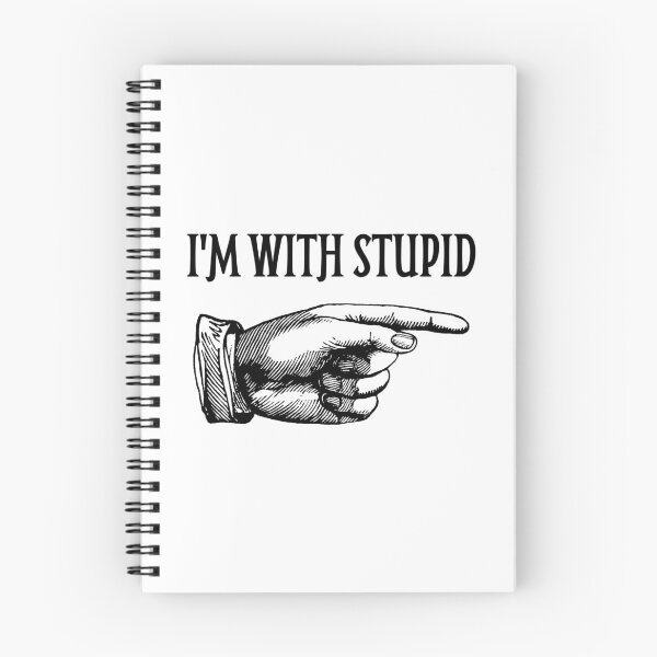 Item preview, 'I'm With Stupid' Funny Victorian Era Pointing Finger designed and sold by Happy Puppy Print On Demand.
