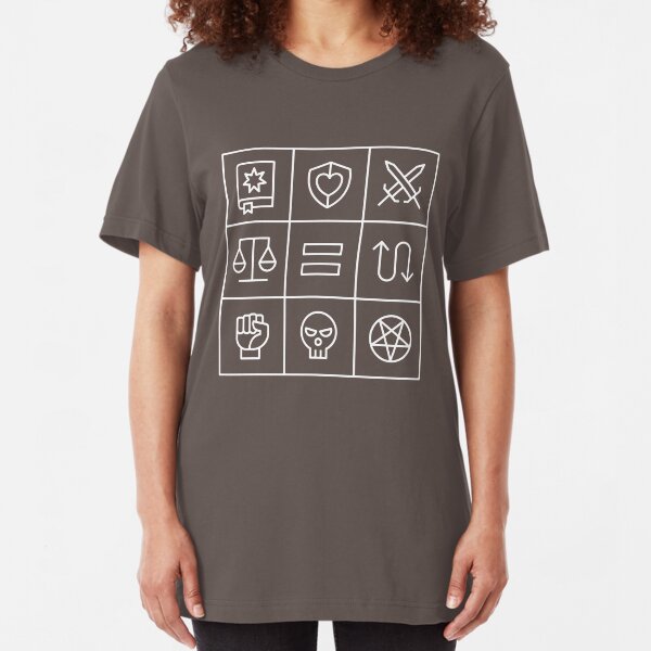 Alignment - Dungeons & Dragons Line Art Series Slim Fit T-Shirt