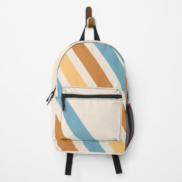 Item preview, Plain White Retro and Blue Orange Diagonal Stripes designed and sold by Dreaming-Cocoon.
