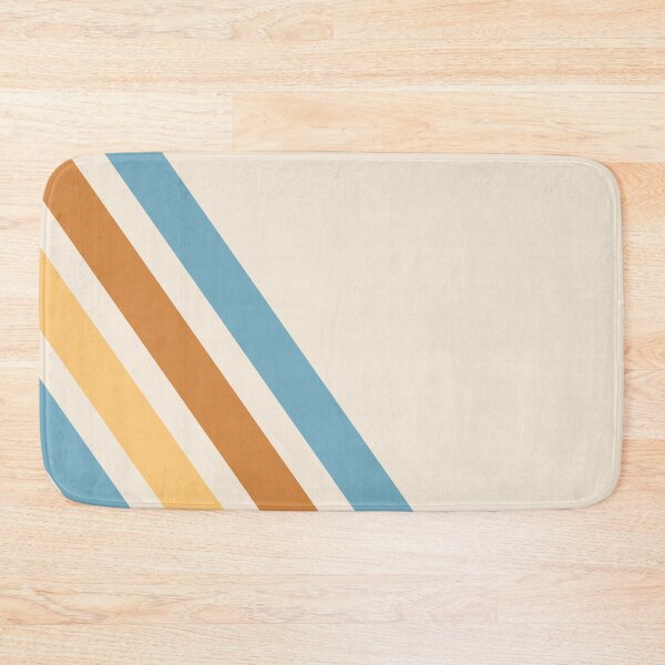 Item preview, Plain White Retro and Blue Orange Diagonal Stripes  designed and sold by Dreaming-Cocoon.