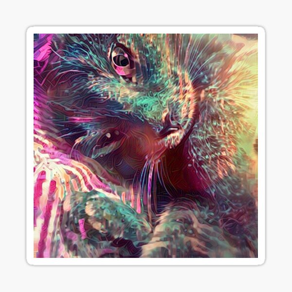 Catnip Purring (Electric Catnip) Sticker
