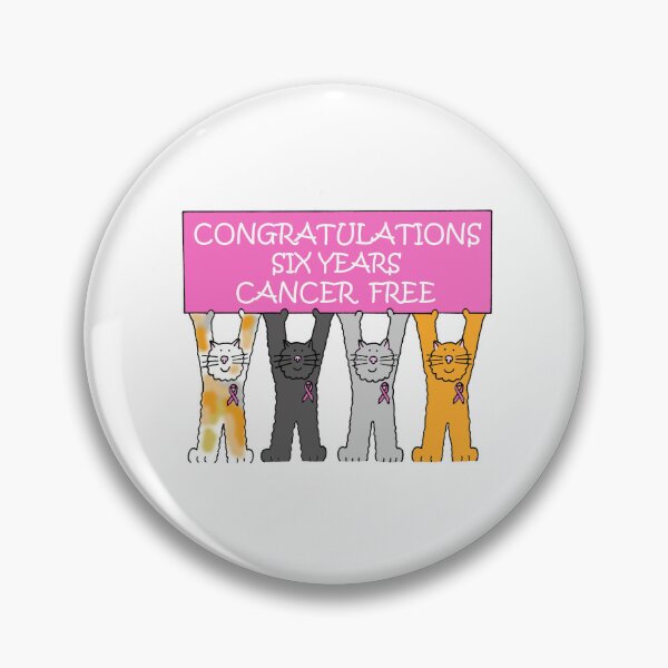 Item preview, Congratulations Six Years Remission Cancer Free Cartoon Cats designed and sold by KateTaylor.