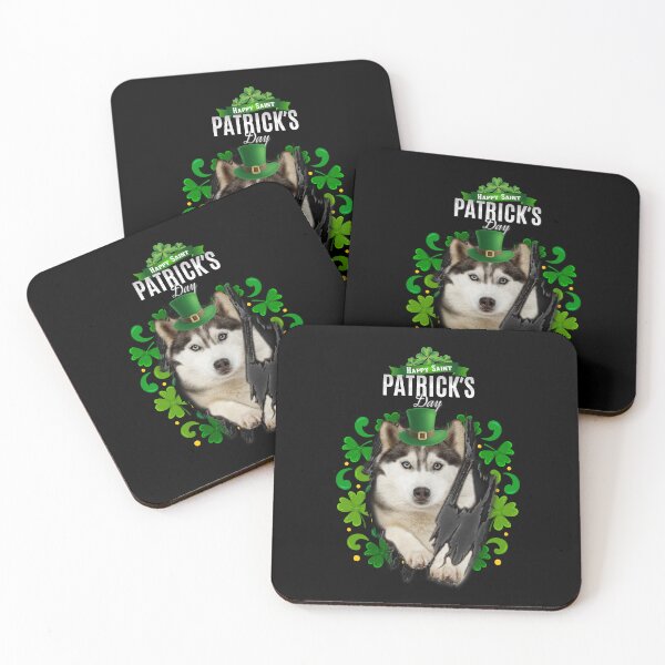 Item preview, St Patrick's Day Irish Saint Patrick Shamrock Brown Husky designed and sold by Barnissim.