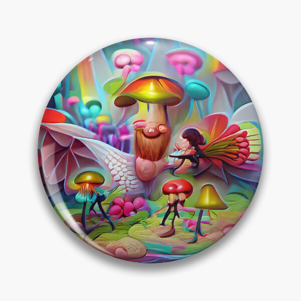 Item preview, Mushrooms and Fairies  -- Adventure Cartoony Bright Colorful  designed and sold by glitchman2.