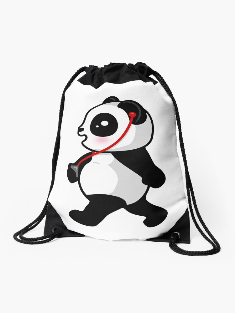 panda drawstring bag