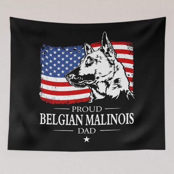 Item preview, Proud Belgian Malinois Dad America Flag Patriotic Dog designed and sold by dogarts.