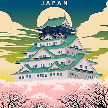 Artwork thumbnail, Osaka Japan Vintage Minimal Retro Travel Poster by Stadify