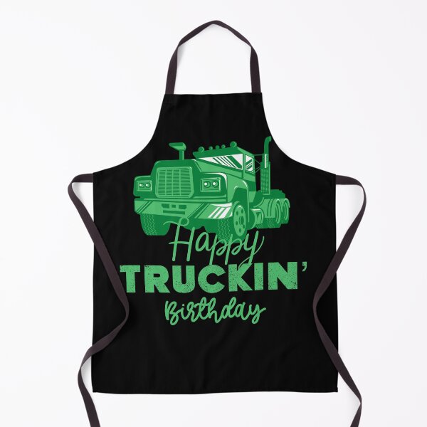 Item preview, Happy Truckin Birthday Green Black Distressed Gift For Trucker Truck Driver designed and sold by Sunny Collections.
