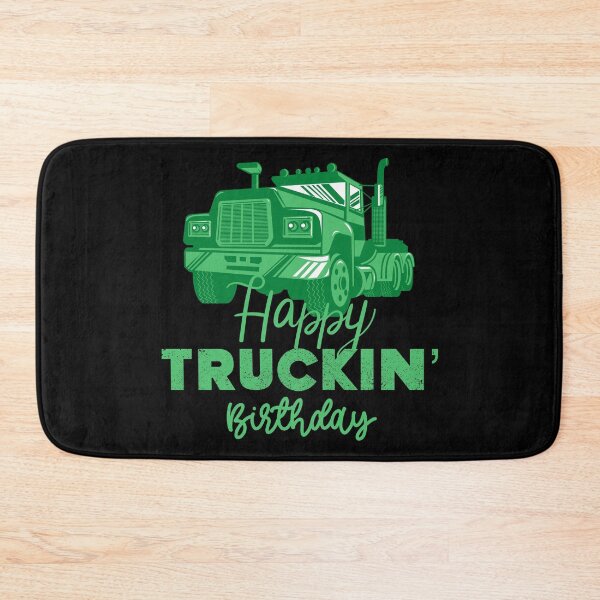 Item preview, Happy Truckin Birthday Green Black Distressed Gift For Trucker Truck Driver designed and sold by Sunny Collections.