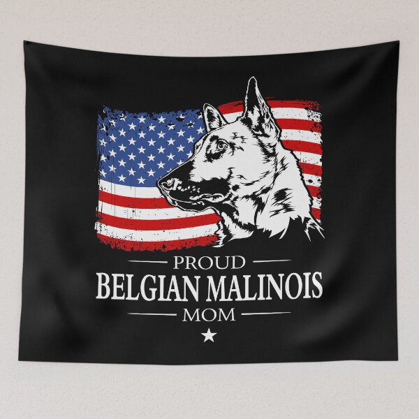 Item preview, Proud Belgian Malinois Mom America Flag Patriotic Dog designed and sold by dogarts.