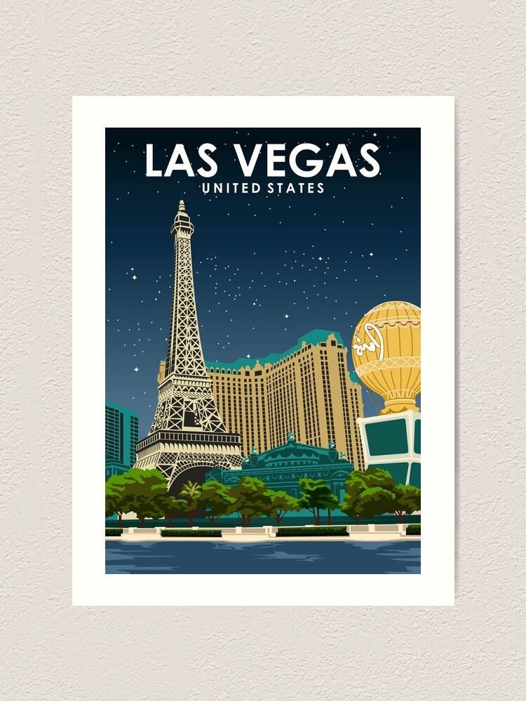 Wall Art Print, Las Vegas City Art Travel