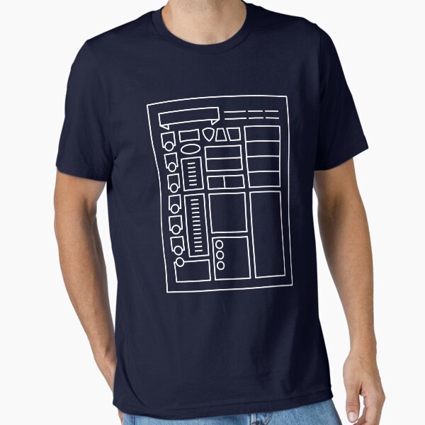 Character Sheet - Dungeons & Dragons Line Art Series Essential T-Shirt