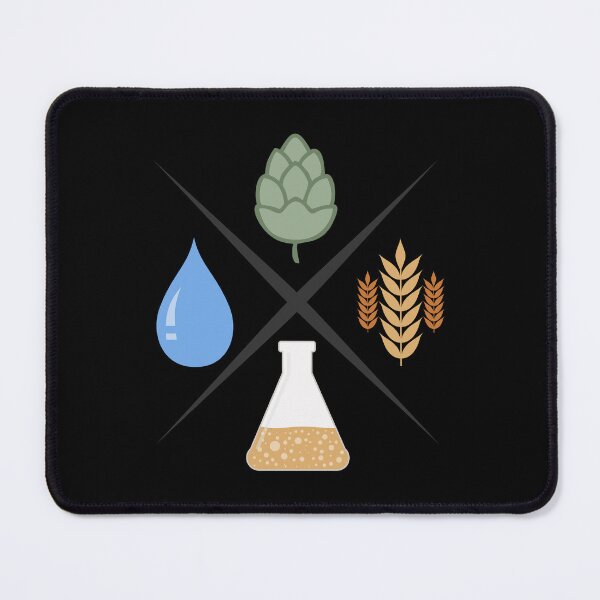 Item preview, Homebrewing Ingredients Water, Grain, Hops and Yeast - Flat Colours designed and sold by BRU Design.