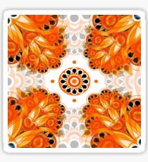 Orange Flowers Sticker