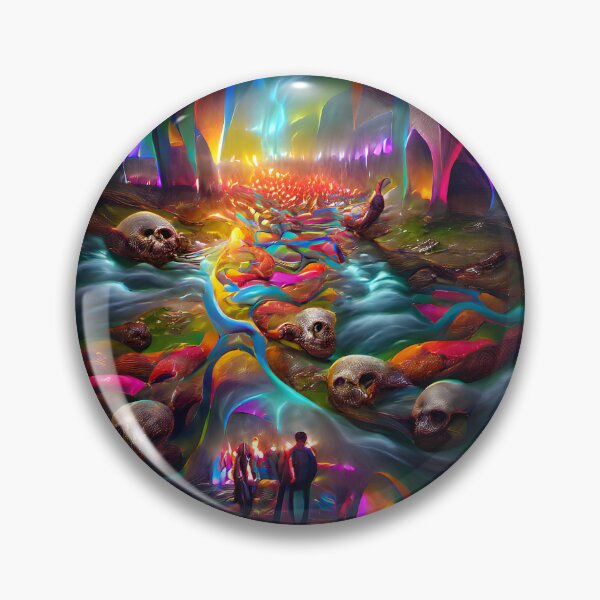 Item preview, The River of Souls -- Ghosts Spirits Bright Colorful  designed and sold by glitchman2.