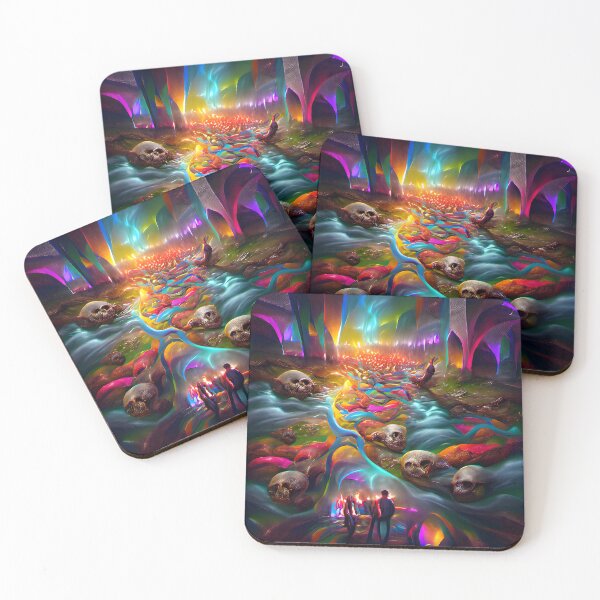 Item preview, The River of Souls -- Ghosts Spirits Bright Colorful  designed and sold by glitchman2.