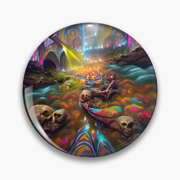 Item preview, The River of Souls -- Ghosts Spirits Bright Colorful  designed and sold by glitchman2.