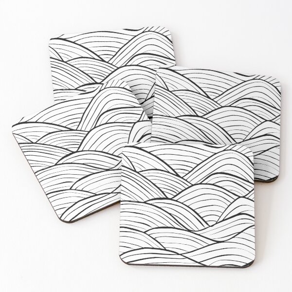 Item preview, Minimal Mountains - Black and White designed and sold by PeachyLitchi.