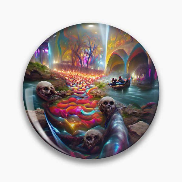 Item preview, The River of Souls -- Ghosts Spirits Bright Colorful  designed and sold by glitchman2.