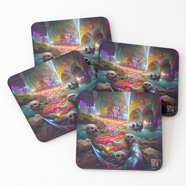 Item preview, The River of Souls -- Ghosts Spirits Bright Colorful  designed and sold by glitchman2.