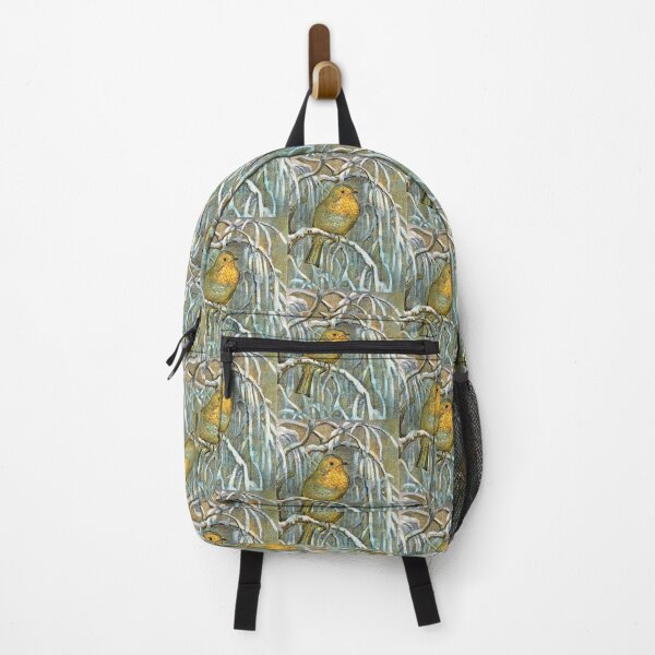 Item preview, Robin on snowy tree branch vintage art designed and sold by SolidEarthArt.