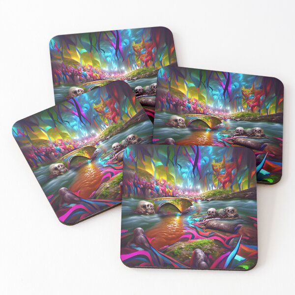 Item preview, The River of Souls Timewarp -- Ghosts Spirits Bright Colorful  designed and sold by glitchman2.