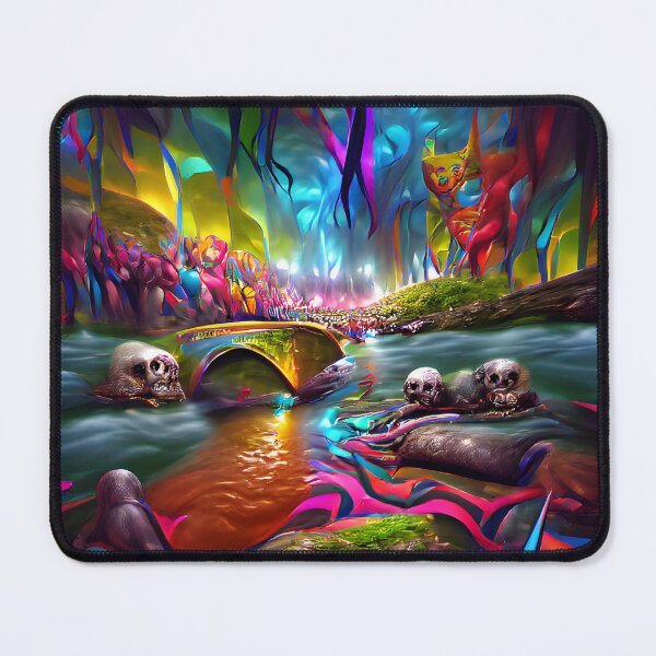 Item preview, The River of Souls Timewarp -- Ghosts Spirits Bright Colorful designed and sold by glitchman2.