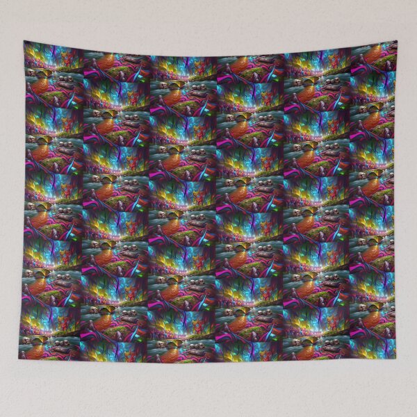Item preview, The River of Souls Timewarp -- Ghosts Spirits Bright Colorful  designed and sold by glitchman2.