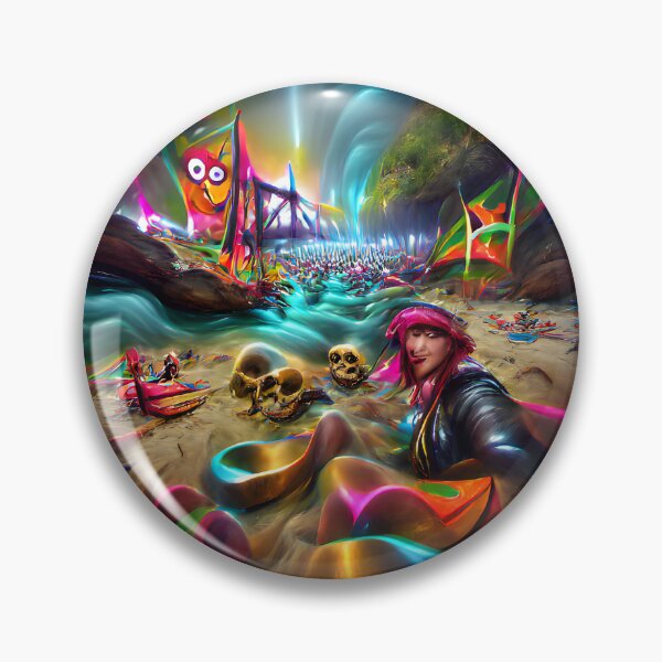 Item preview, The River of Souls Beach Pirate-- Ghosts Spirits Bright Colorful  designed and sold by glitchman2.