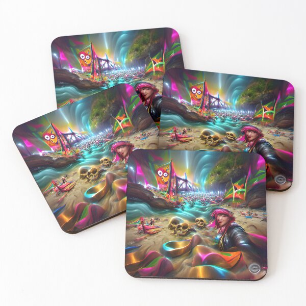 Item preview, The River of Souls Beach Pirate-- Ghosts Spirits Bright Colorful  designed and sold by glitchman2.