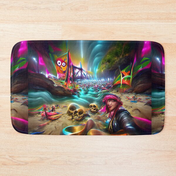 Item preview, The River of Souls Beach Pirate-- Ghosts Spirits Bright Colorful  designed and sold by glitchman2.