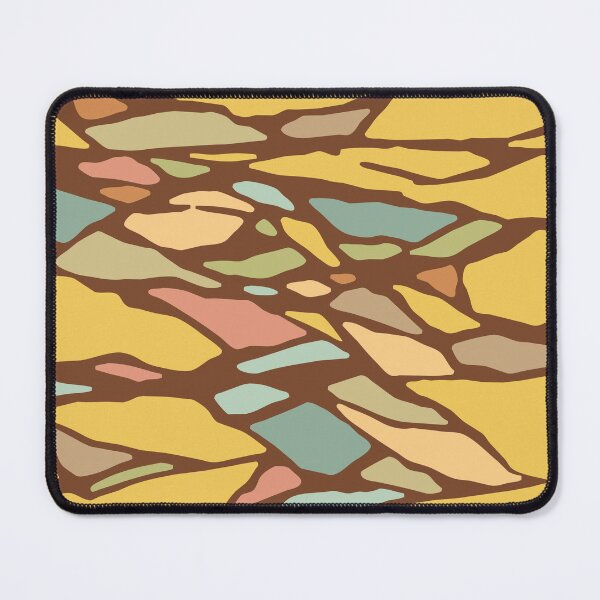 Item preview, Giraffe -Abstract Geometric  crack line art in colorful yellow background designed and sold by jeanyun48.