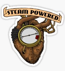 Steam Powered Heart - Steampunk t-shirts etc. Sticker