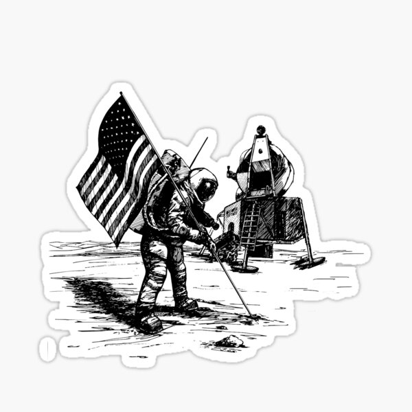 flag-on-the-moon-sticker-by-machinations-redbubble