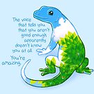 "You're Amazing" Summer Leaves Gecko by thelatestkate