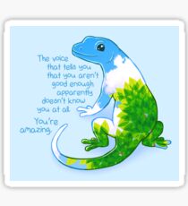 "You're Amazing" Summer Leaves Gecko Sticker