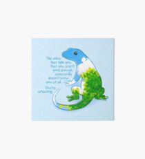 "Du bist erstaunlich" Summer Leaves Gecko Galeriedruck