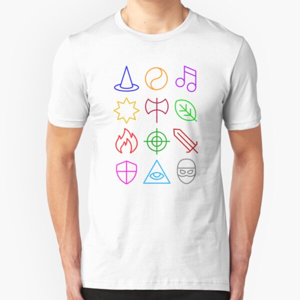 Class - Dungeons & Dragons Line Art Series Slim Fit T-Shirt