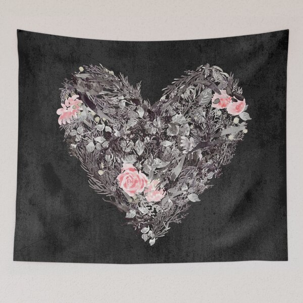 Item preview, Botanical Heart - B & W designed and sold by joyfultaylor.